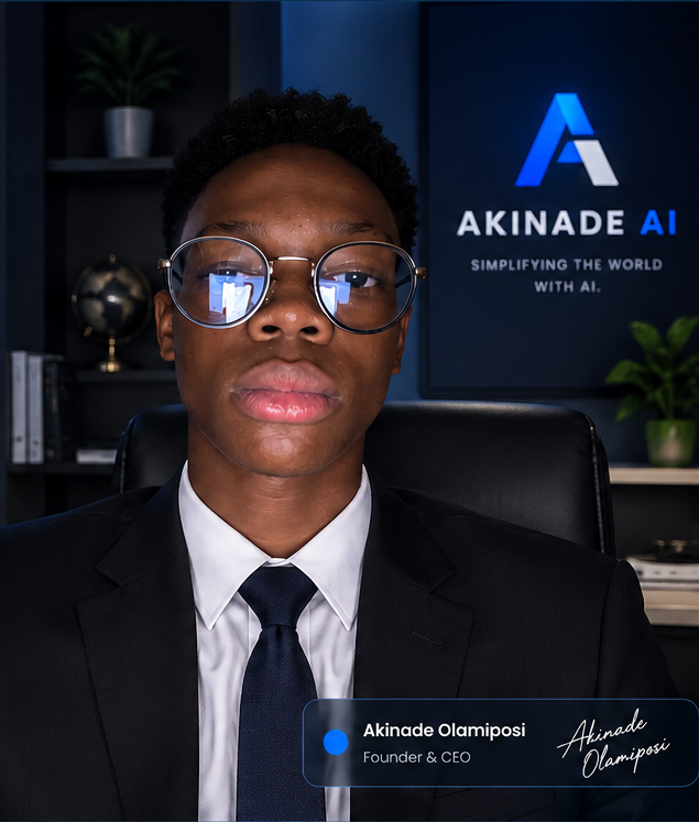 Akinade Olamiposi, Founder and CEO of Akinade AI